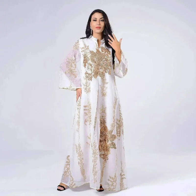 Fired Sequins Light Luxury Celebrity Party Abaya Dress for Arab Dubai Turkey Middle East Women Tunics Stylish modern Fired Sequins Light Luxury Celebrity Party Abaya Dress for Arab Dubai Turkey Middle East Women Tunics Stylish modern
