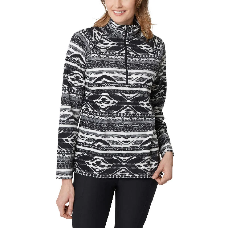 Eddie Bauer Women's Ultrasoft Mock Neck Quarter Zip Pullover Top Square Neck Pullover