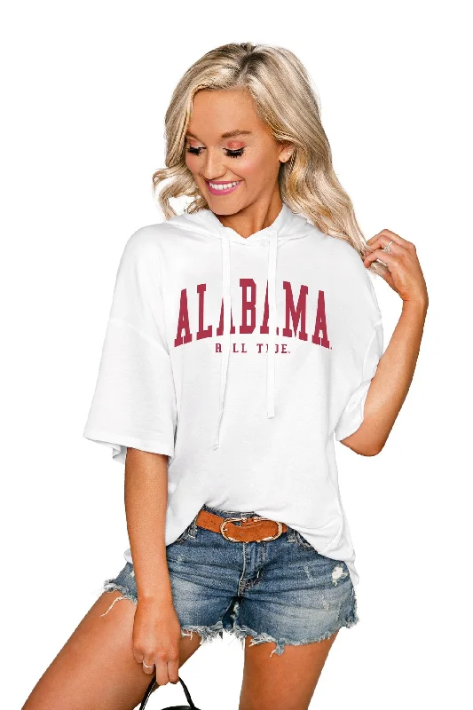 ALABAMA CRIMSON TIDE "EASY COME, EASY GO" SHORT SLEEVE FRENCH TERRY PULLOVER Besom Neck Pullover ALABAMA CRIMSON TIDE "EASY COME, EASY GO" SHORT SLEEVE FRENCH TERRY PULLOVER Besom Neck Pullover