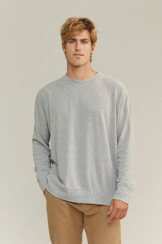 Heathered California Pullover Notched Neck Pullover