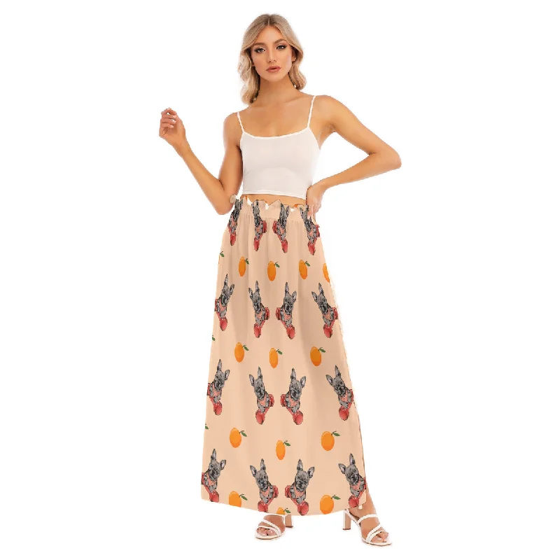 TILLY - Women's Side Split Skirt zip skirt side