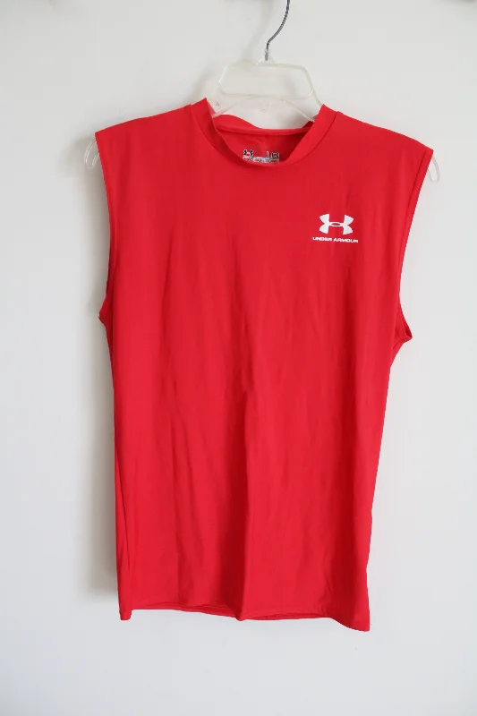 Under Armour HeatGear Compression Red Tank | L grey tank top