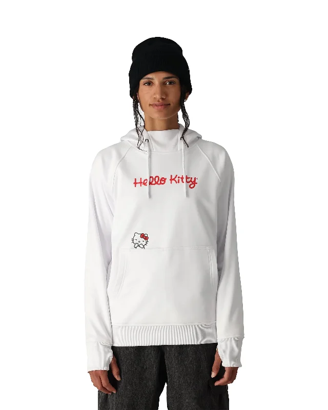 Women's Hello Kitty Bonded Fleece Pullover Hoody Sabrina Neck Pullover