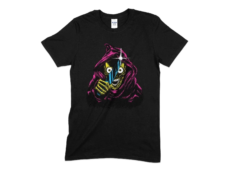 Skull Knife Unisex T-Shirt Solid Color Striped Floral